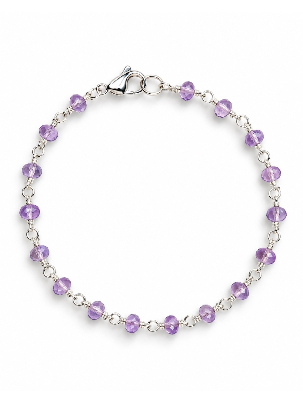 Faceted Pink Amethyst Bracelet
